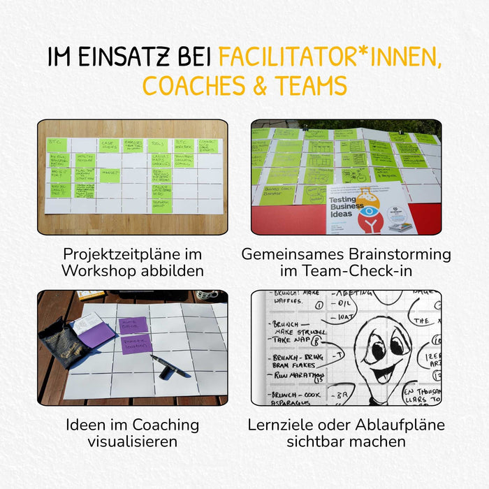 Stattys Noteboard – Faltbares Whiteboard mit 4 Markern