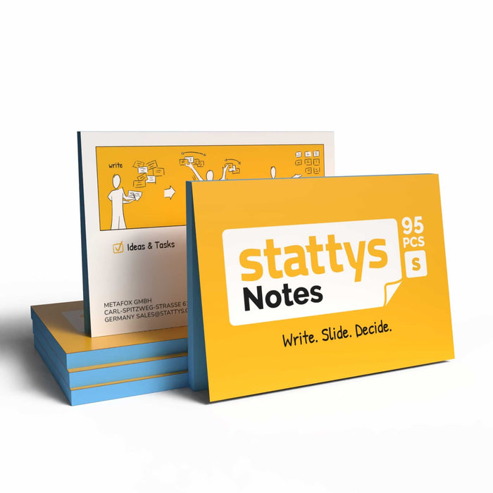 Stattys Notes S (10 x 7 cm) – Electrostatic Notes for Planning & Sorting