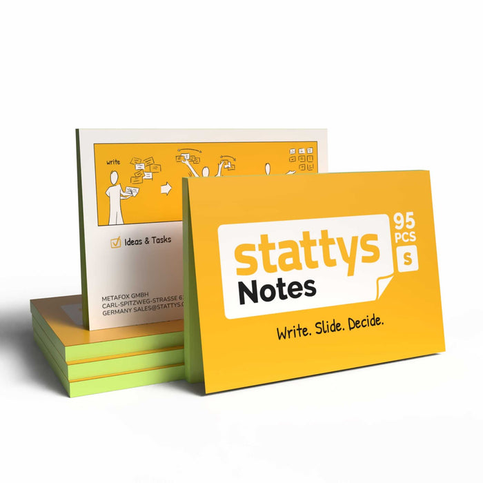 Stattys Notes S (10 x 7 cm) – Electrostatic Notes for Planning & Sorting