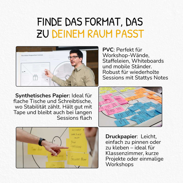 Value Proposition Canvas – Ohne Triggerfragen für flexiblen Einsatz