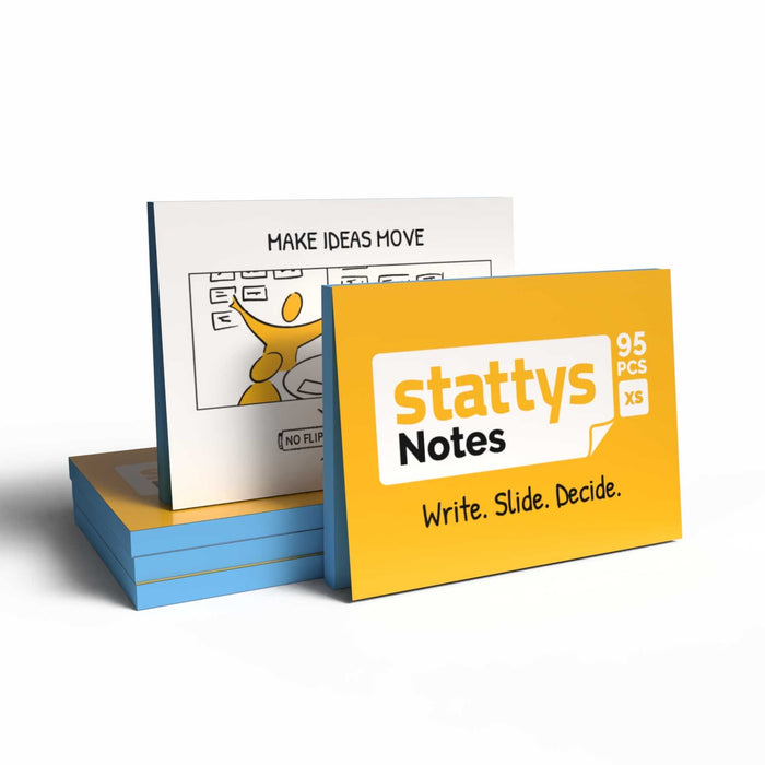 Stattys Notes XS (5 × 3,7 cm) – Elektrostatische Notizen für schnelle, kleine Gedanken