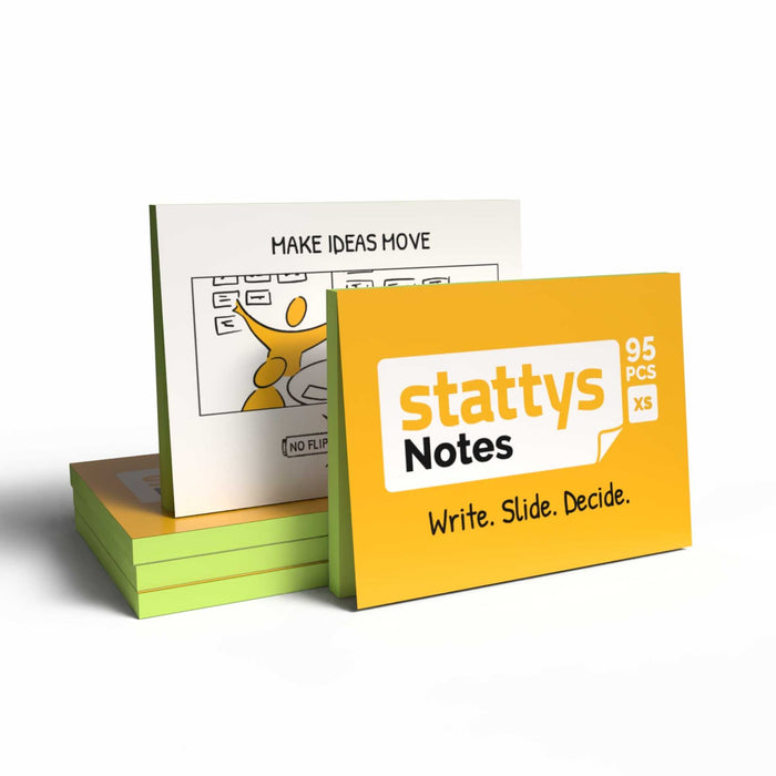 Stattys Notes XS (5 × 3,7 cm) – Elektrostatische Notizen für schnelle, kleine Gedanken