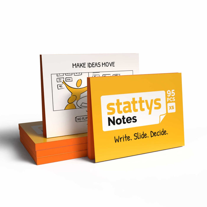 Stattys Notes XS (5 × 3,7 cm) – Elektrostatische Notizen für schnelle, kleine Gedanken