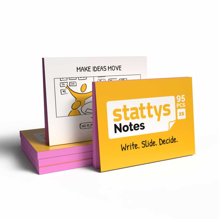 Stattys Notes XS (5 × 3,7 cm) – Elektrostatische Notizen für schnelle, kleine Gedanken