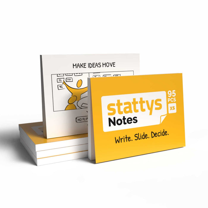 Stattys Notes XS (5 × 3,7 cm) – Elektrostatische Notizen für schnelle, kleine Gedanken