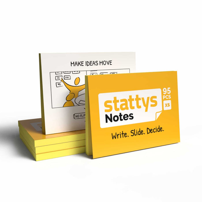 Stattys Notes XS (5 × 3,7 cm) – Elektrostatische Notizen für schnelle, kleine Gedanken