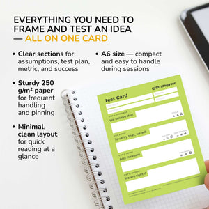 Business Model Test Card for fast, clear idea validation — Stattys