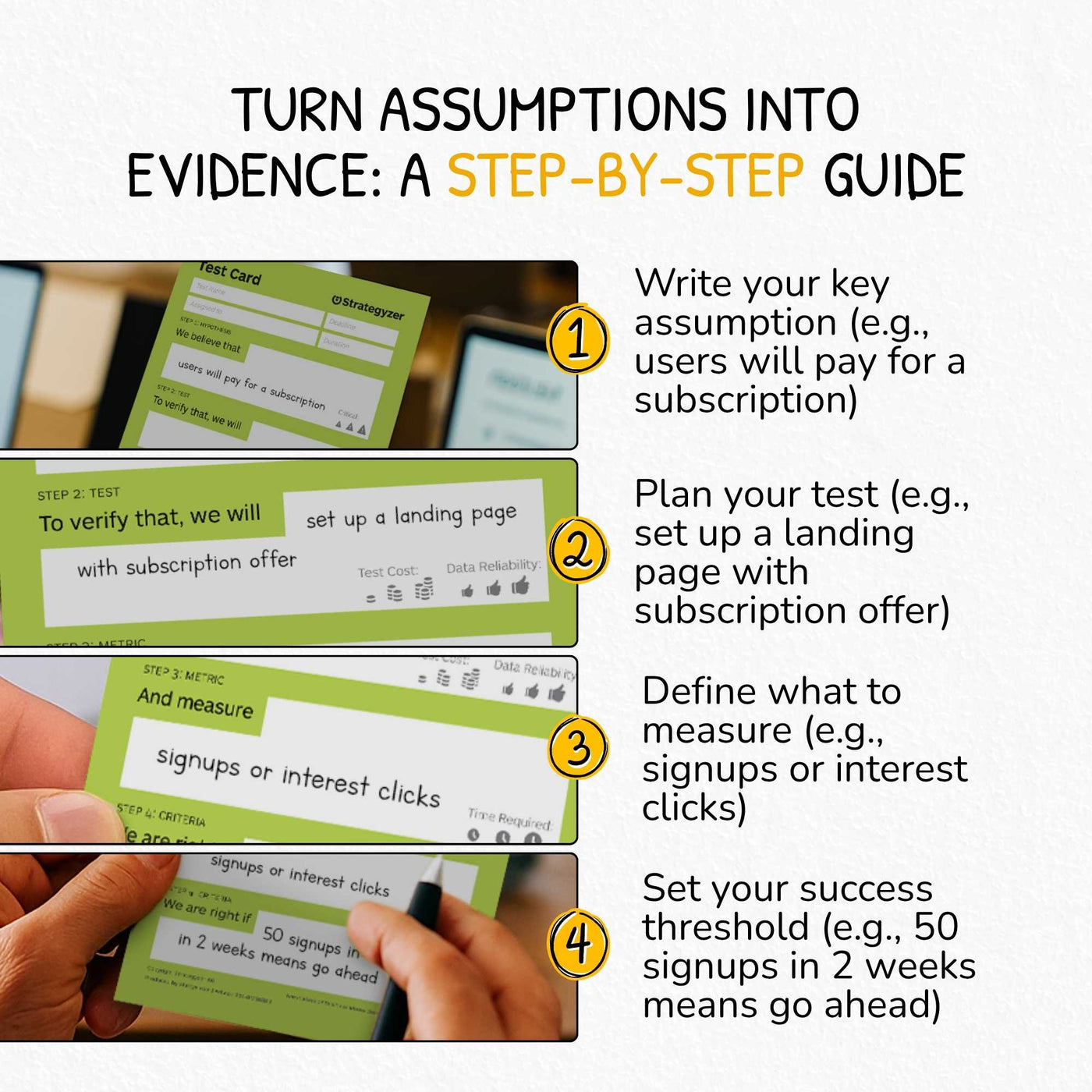 Business Model Test Card for fast, clear idea validation — Stattys