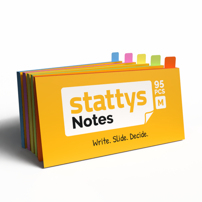 Stattys Notes M – 5 Sets elektrostatischer Haftnotizen