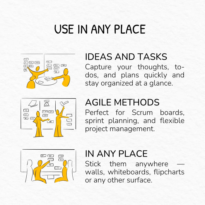Stattys Notes M (20 × 10 cm) – Electrostatic Notes for Bigger Ideas & Plans