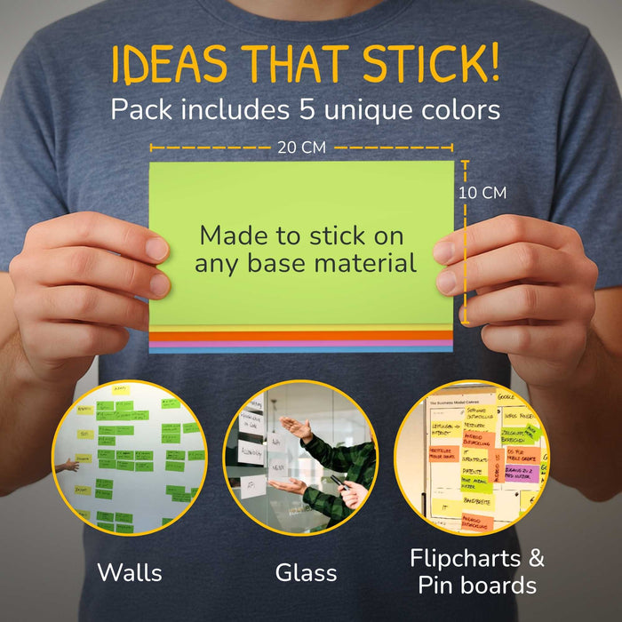 Stattys Notes M (20 × 10 cm) – Electrostatic Notes for Bigger Ideas & Plans
