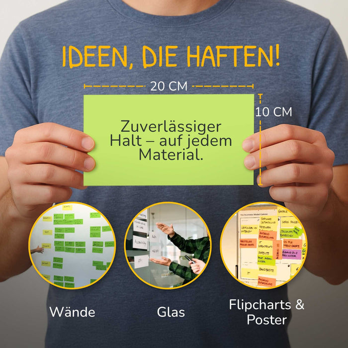 Stattys Notes M (20 × 10 cm) – Electrostatic Notes for Bigger Ideas & Plans