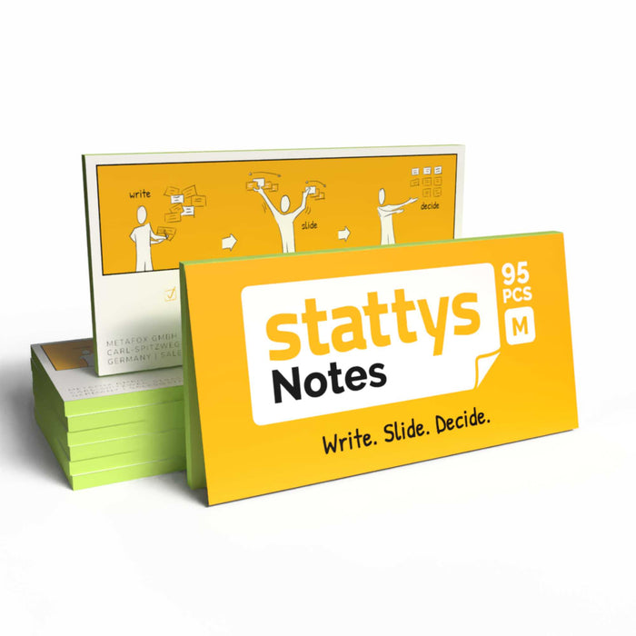 Stattys Notes M (20 × 10 cm) – Electrostatic Notes for Bigger Ideas & Plans