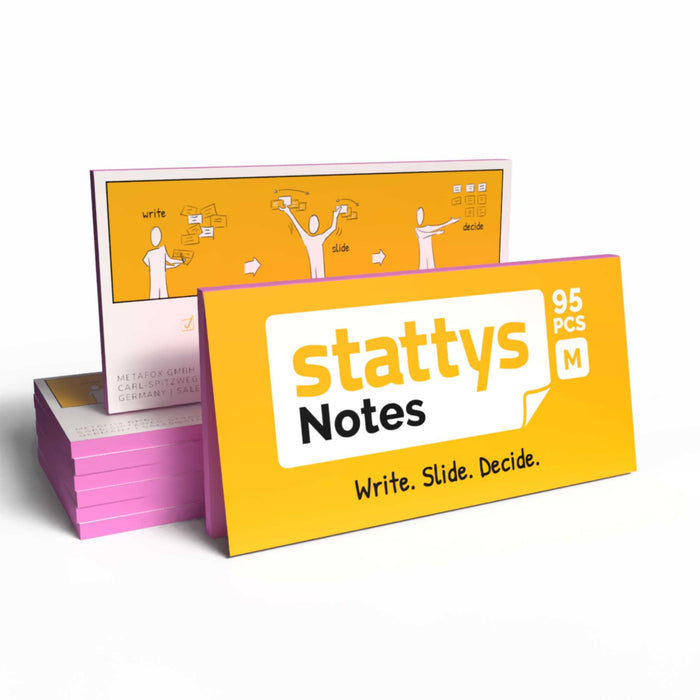 Stattys Notes M (20 × 10 cm) – Electrostatic Notes for Bigger Ideas & Plans