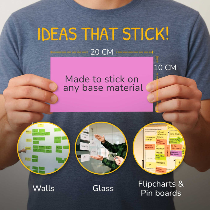 Stattys Notes M (20 × 10 cm) – Electrostatic Notes for Bigger Ideas & Plans