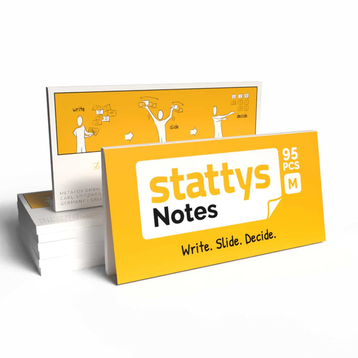 Stattys Notes M (20 × 10 cm) – Electrostatic Notes for Bigger Ideas & Plans