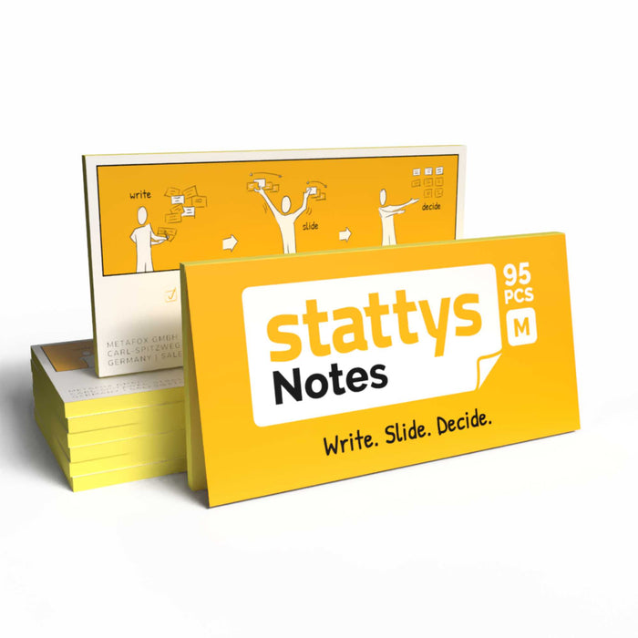 Stattys Notes M (20 × 10 cm) – Electrostatic Notes for Bigger Ideas & Plans