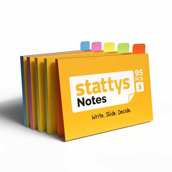 Stattys Notes S (10 x 7 cm) – Elektrostatische Notizzettel für Planung & Struktur