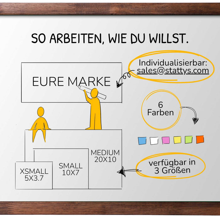 Stattys Notes S (10 x 7 cm) – Elektrostatische Notizzettel für Planung & Struktur