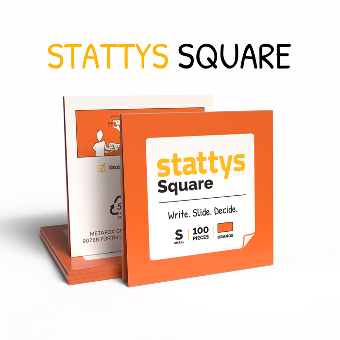 Stattys Square (7.2 x 7.2 cm) – Electrostatic Notes for Clustering & Prioritizing