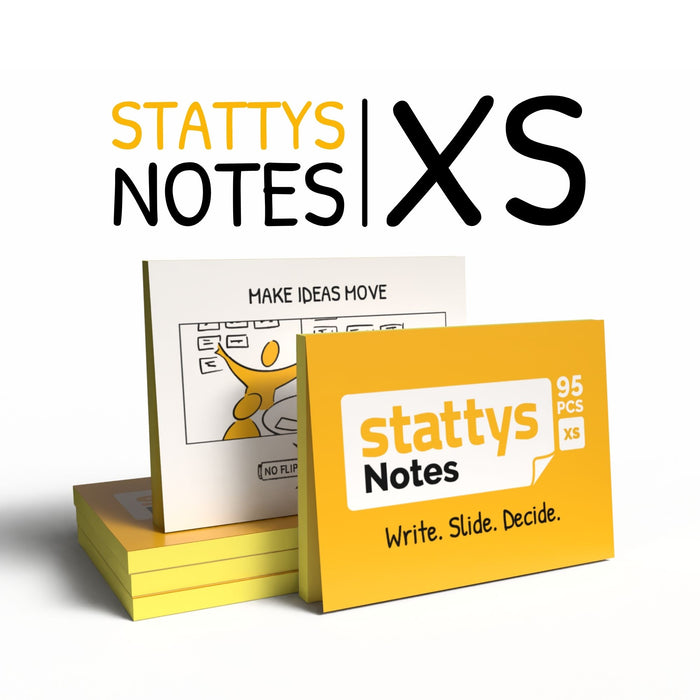 Stattys Notes XS (5 × 3,7 cm) – Elektrostatische Notizen für schnelle, kleine Gedanken
