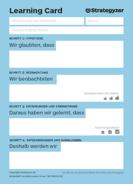 Strategyzer Business Model Learning Cards