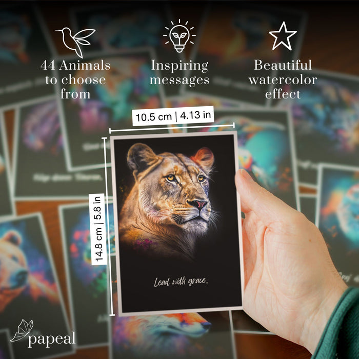 „Spirit Animals“ Postkarten-Set - 44 illustrierte Tierkarten für Gruppen-Sessions