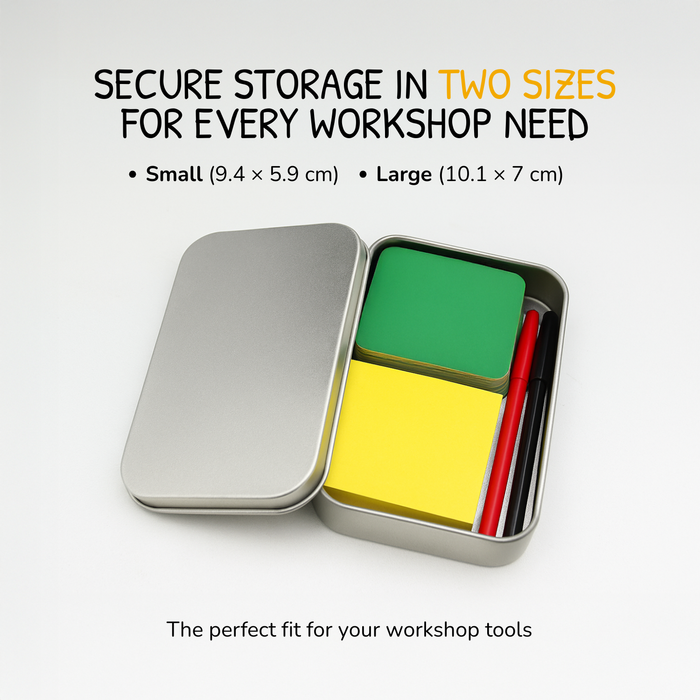 Metal Box – Secure Storage for Facilitation Cards and Tools