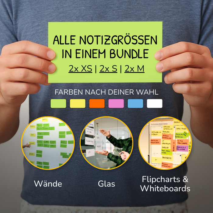 Stattys Notes – alle Größen in einem Set (6 Blöcke)