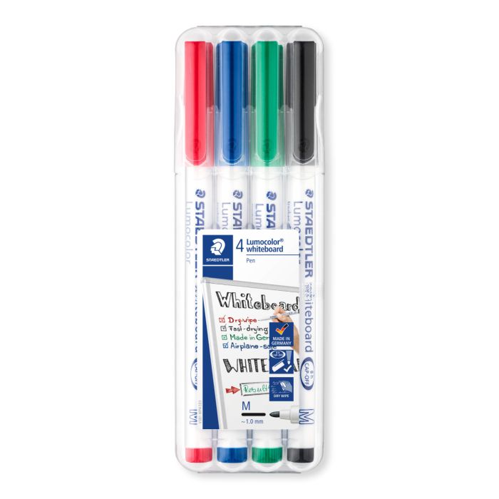 Lumocolor Whiteboard Marker Set black/blue/green/red